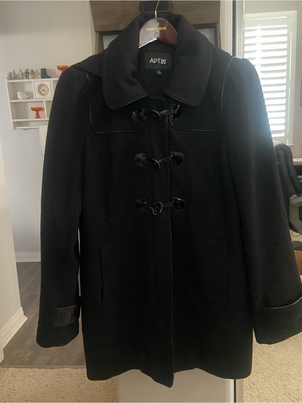 Apt. 9 Black Toggle Pea Coat